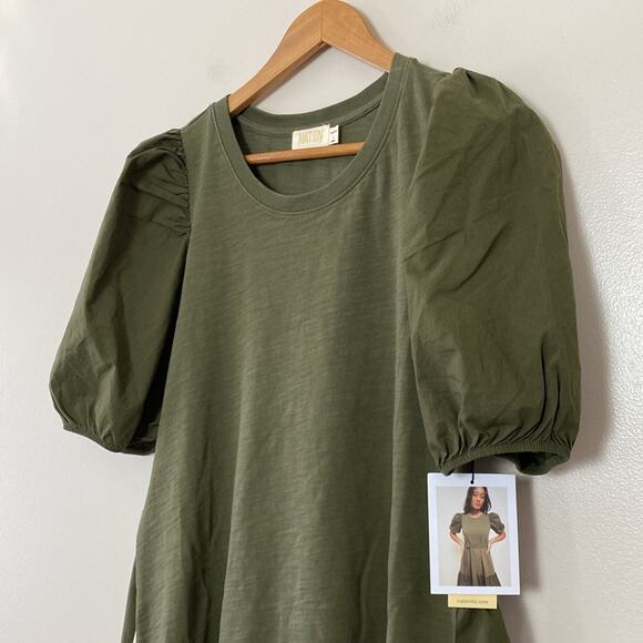 Anthropologie Nation LTD Evangeline Belted Dress Ivy Size L - Picture 9 of 14